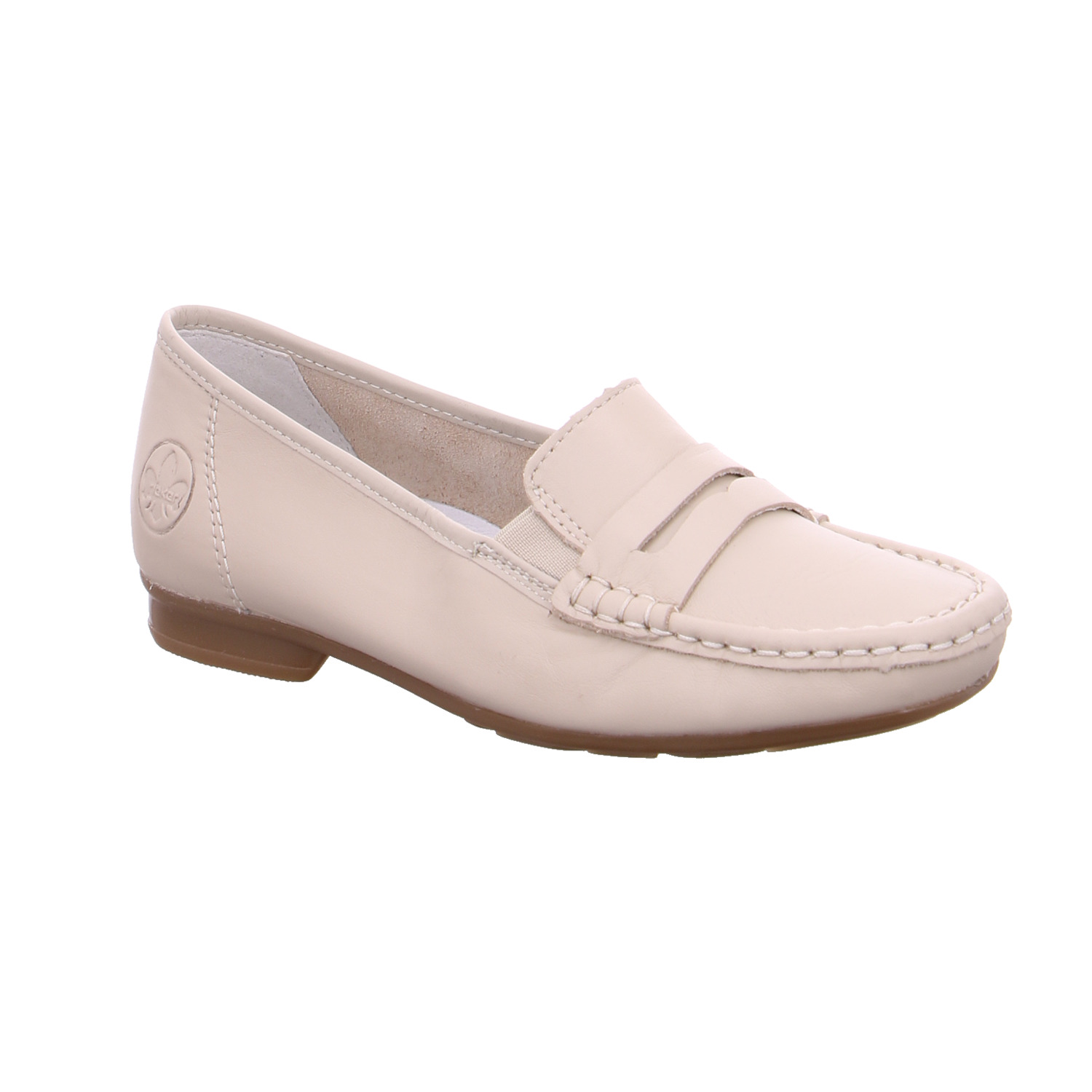 RIEKER Mokassin Offwhite Leder
