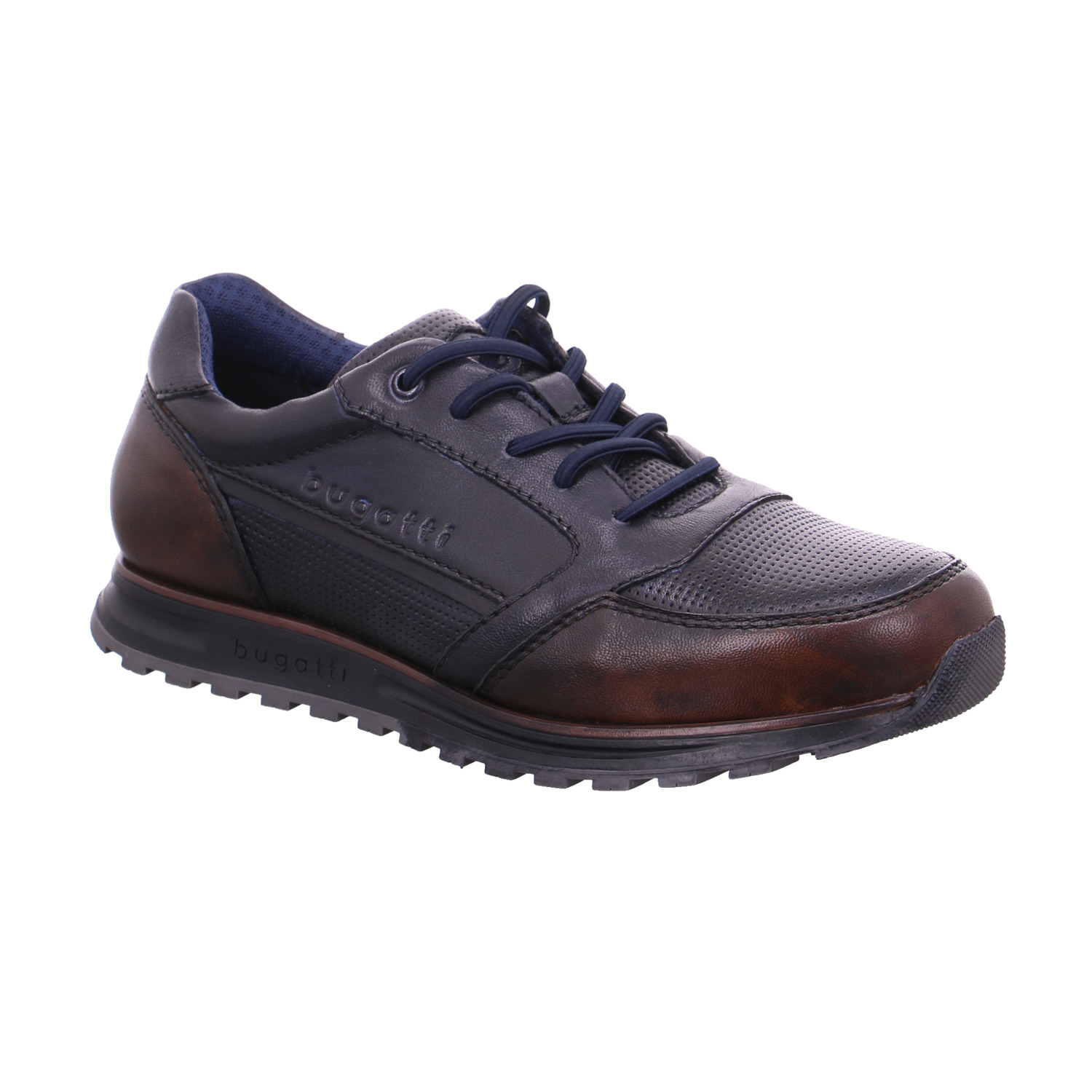 BUGATTI SHOES Halbschuhe Sneaker Braun Leder