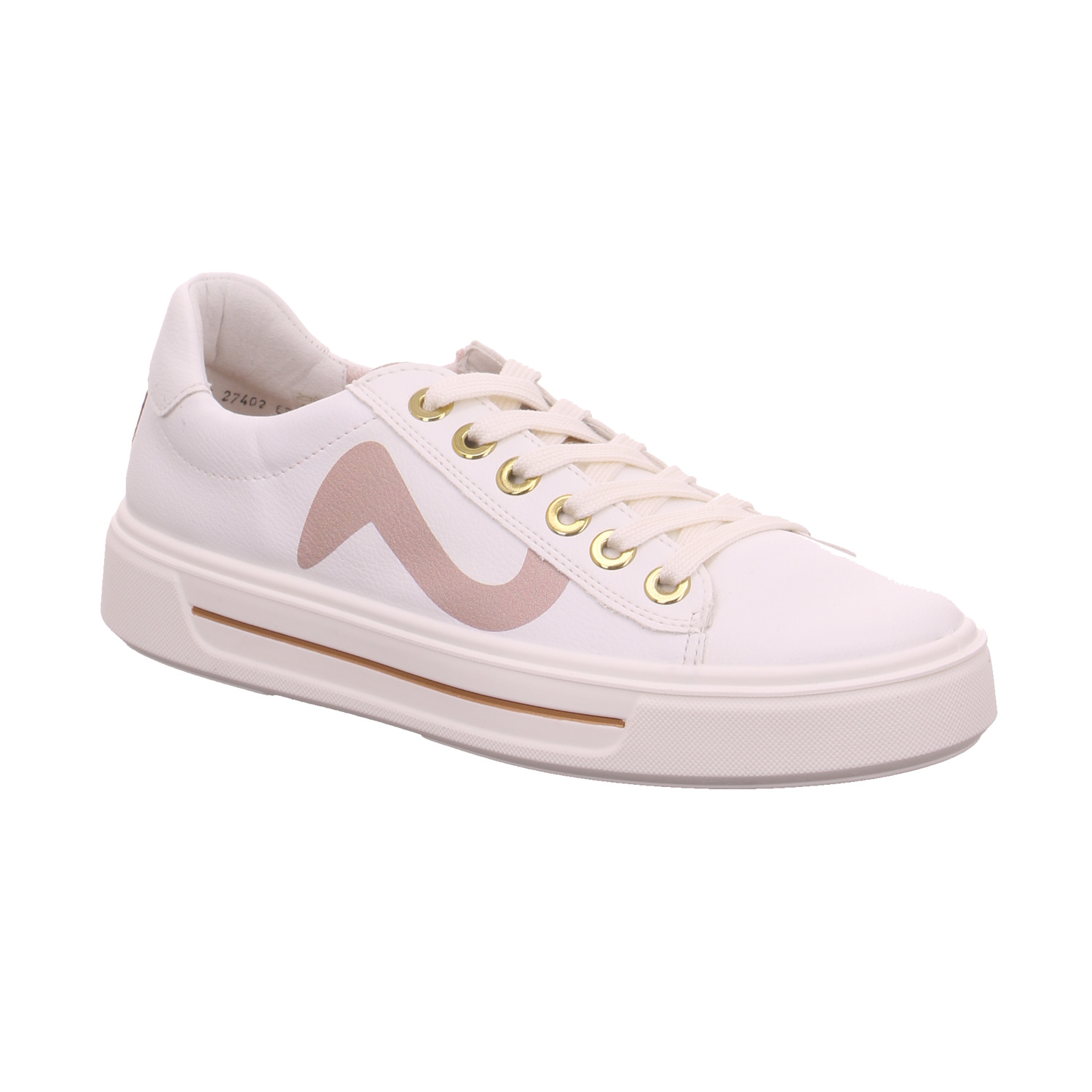 ARA Comfort-Sneaker Weiss Lederimitat mit Wechselfussbett