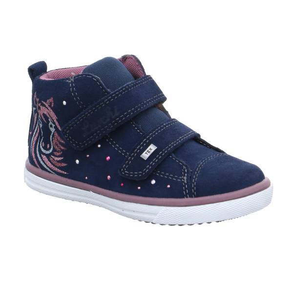 Bild 1 - LURCHI Kleinkinder-Halbschuh Klett Dunkelblau Leder Sneaker high