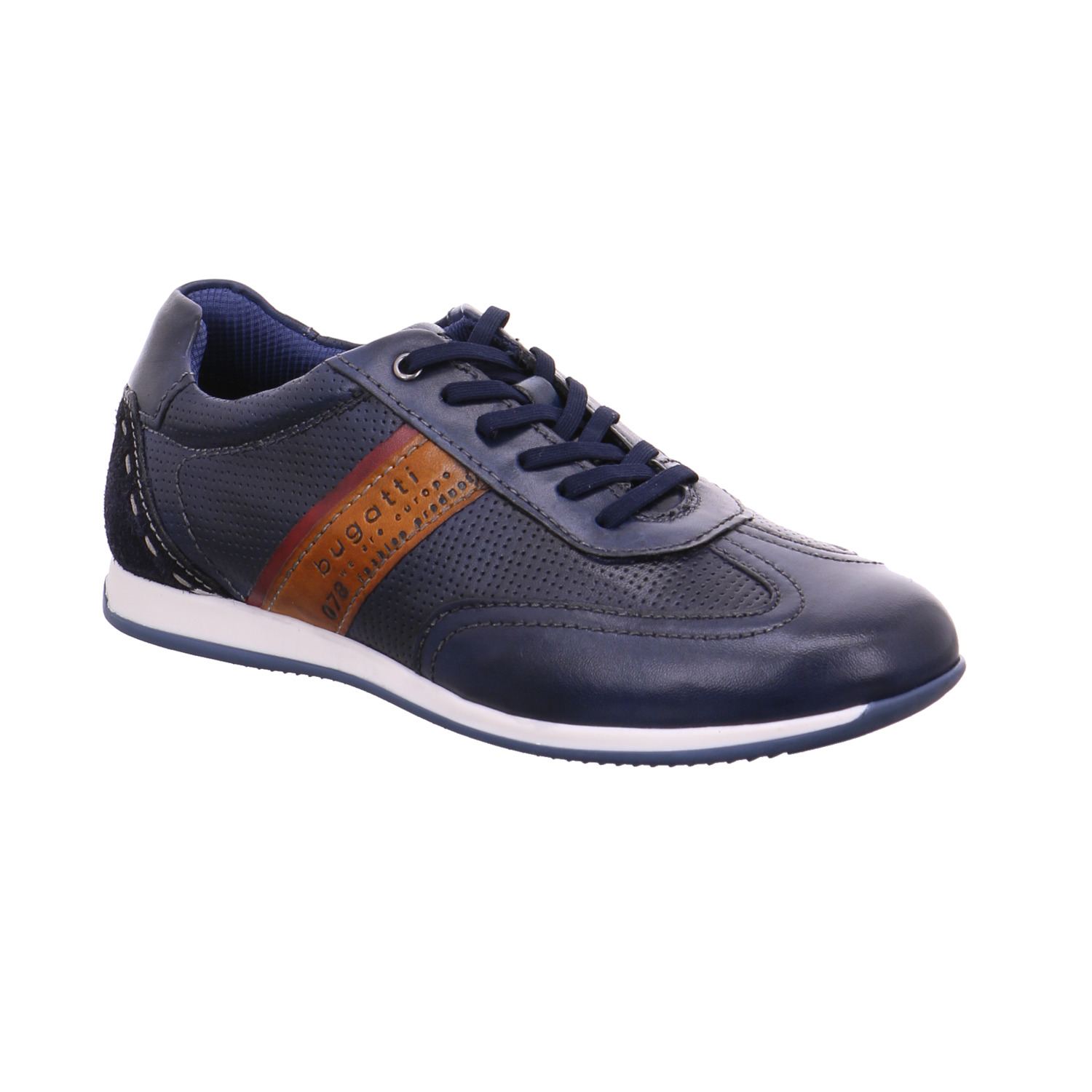 BUGATTI SHOES Halbschuhe Sneaker Blau Leder