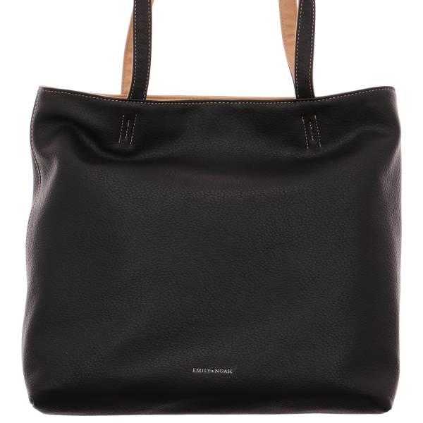 Bild 1 - EMILY & NOAH Shopper Schwarz Lederimitat mit Bag in Bag Ja