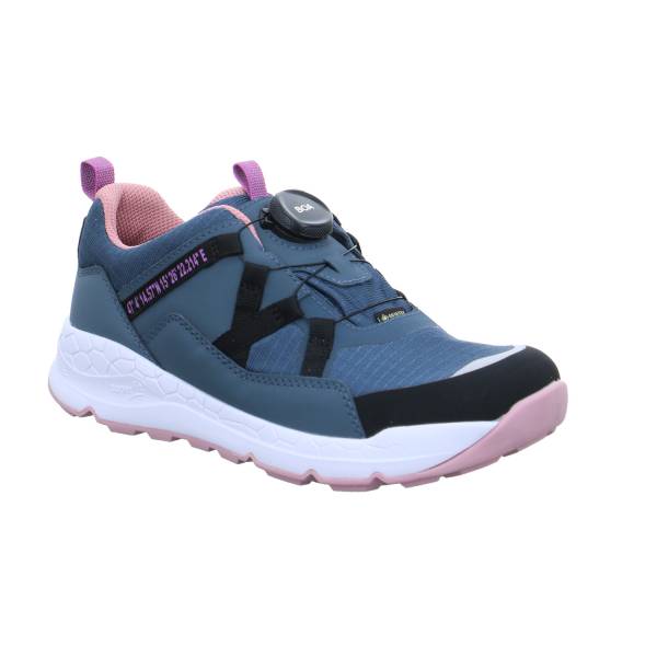 Bild 1 - SUPERFIT Mädchen-Halbschuh Klett Blau Textil Sneaker