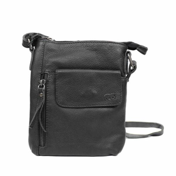 Bild 1 - BEAR DESIGN Handytasche Schwarz Leder Handybag