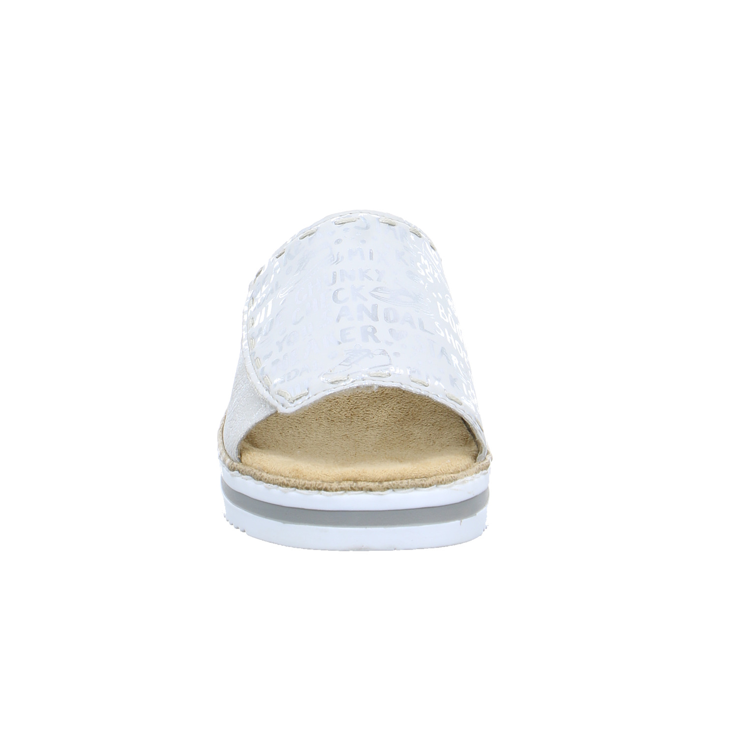 RIEKER Pantolette Silber Lederimitat