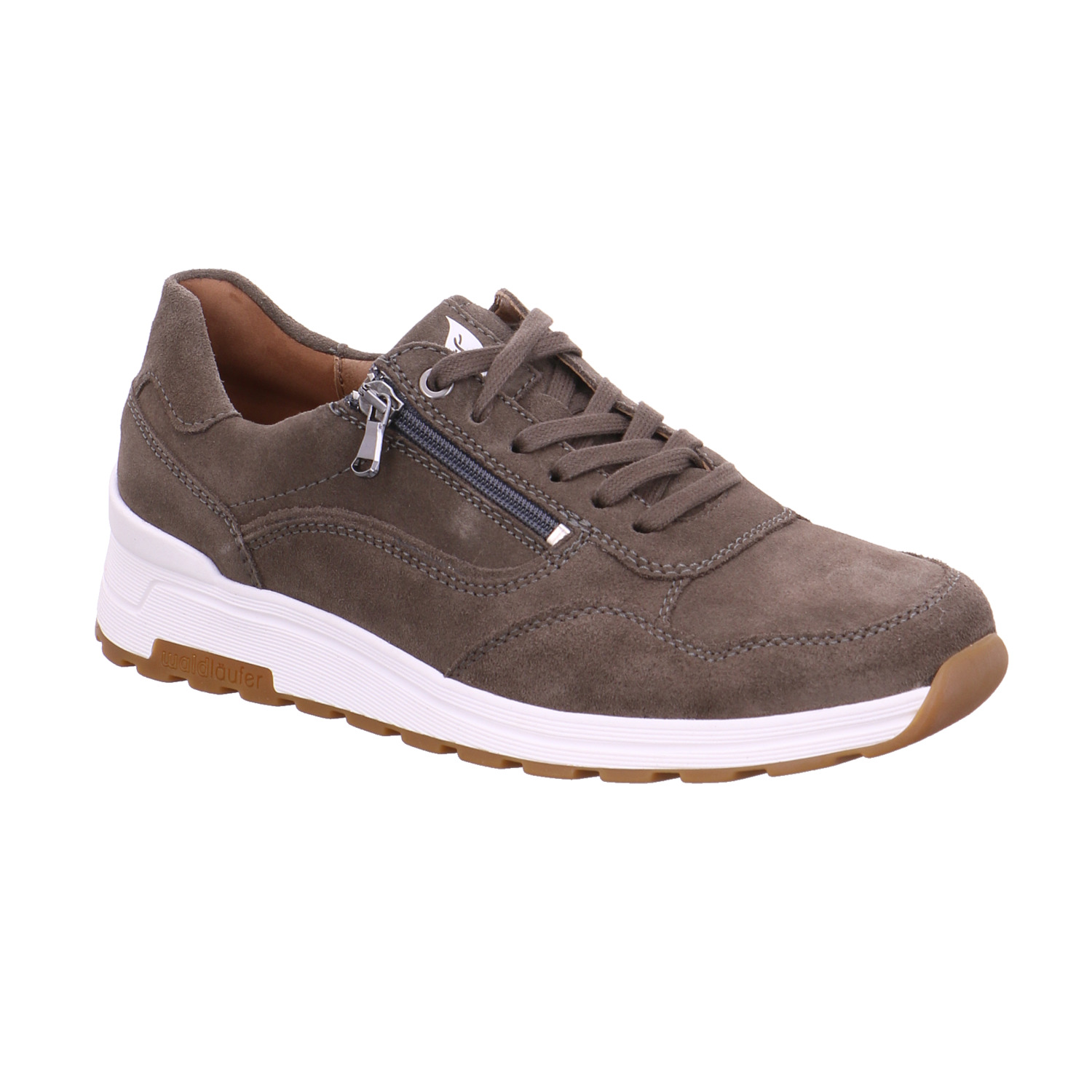 WALDLÄUFER Halbschuhe Sneaker Grau Leder