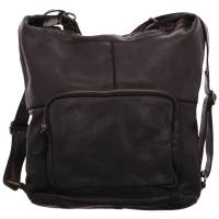 BEAR DESIGN Rucksack Schwarz Leder