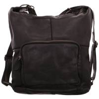 BEAR DESIGN Rucksack gross Schwarz Leder