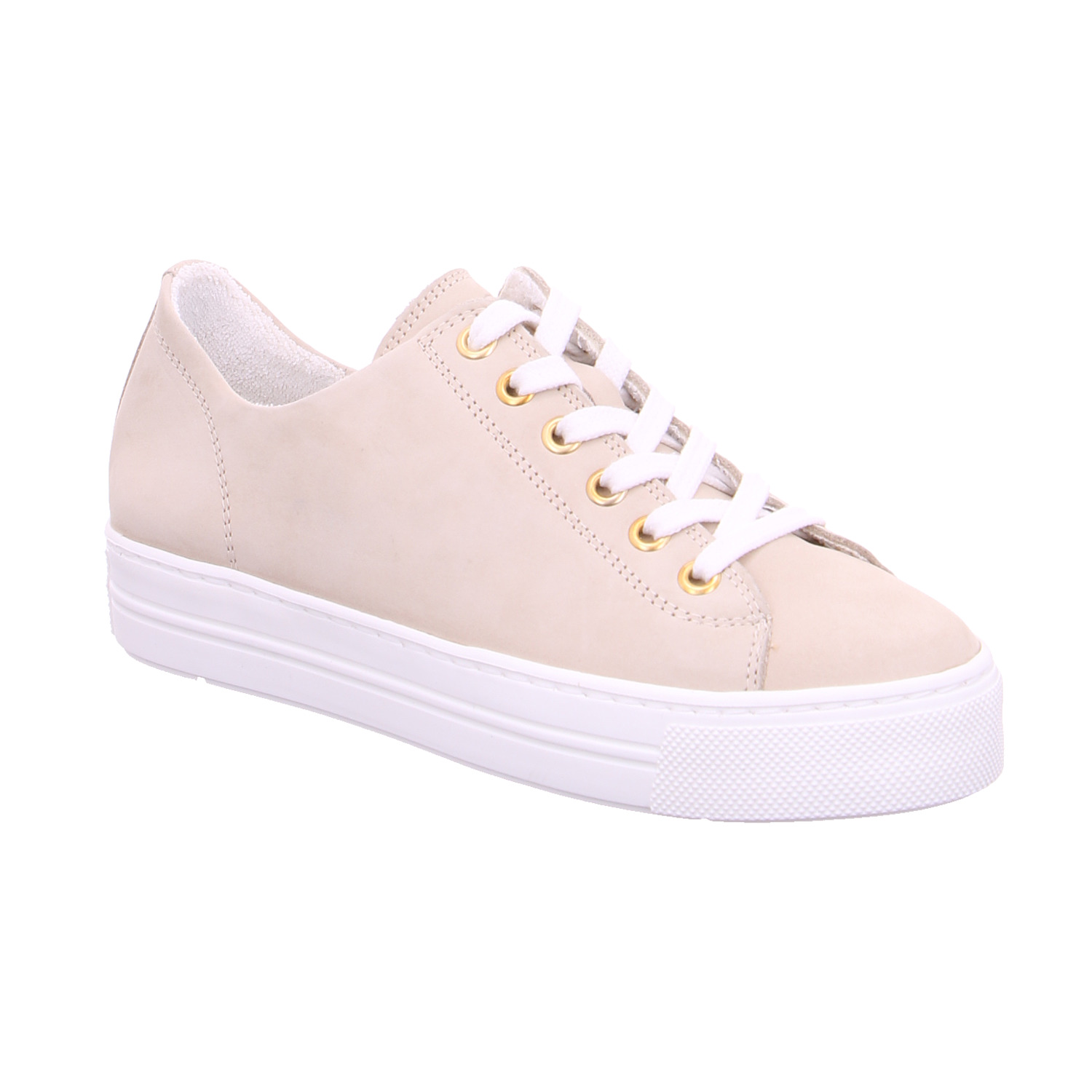 SCHUHENGEL Sneaker Beige Leder mit Wechselfussbett