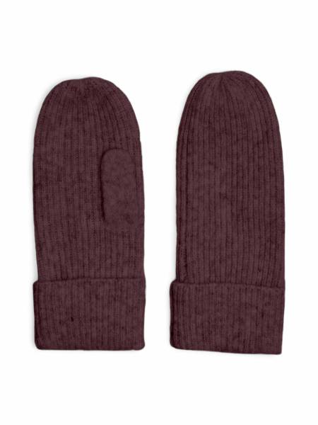 Bild 1 - PIECES Strickhandschuh Bordeau Textil
