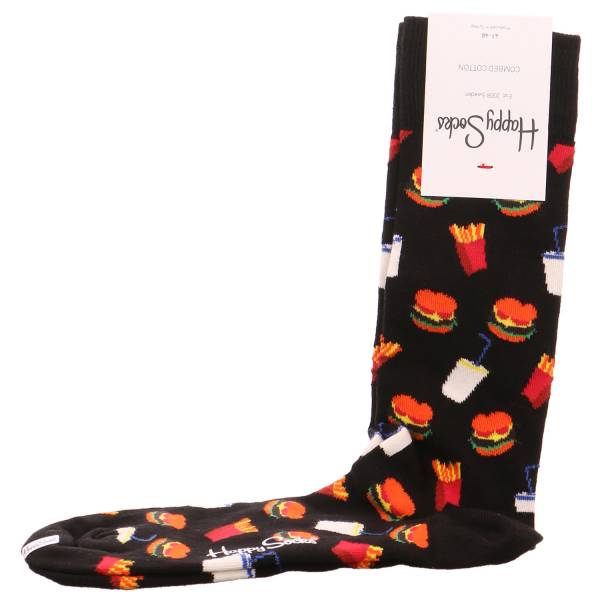 Bild 1 - HAPPY SOCKS Freizeitsocken Schwarz Textil