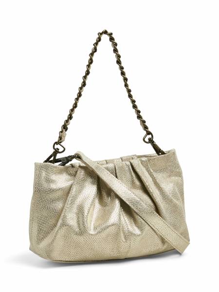 Bild 1 - PIECES Clutch / Abendtasche Gold Leder