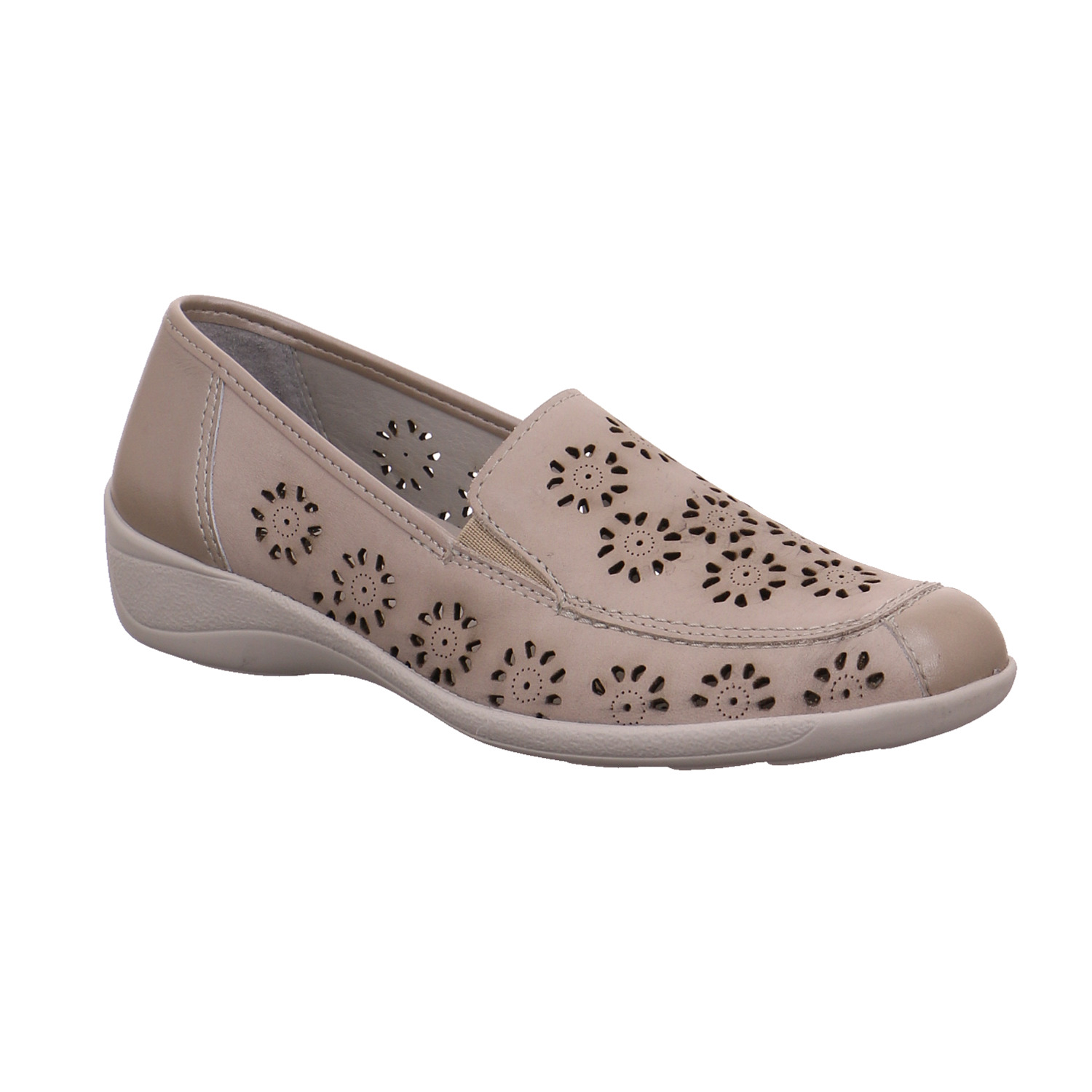 VAN DER LAAN Comfort-Slipper Beige Leder
