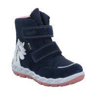 SUPERFIT Kleinkinder-Snowboot Membran Dunkelblau Textil Baby-Winterstiefel