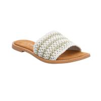 BAGATT Pantolette Weiss Textil