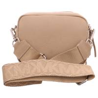 * Umhänge-/Schultertasche klein Taupe Leder