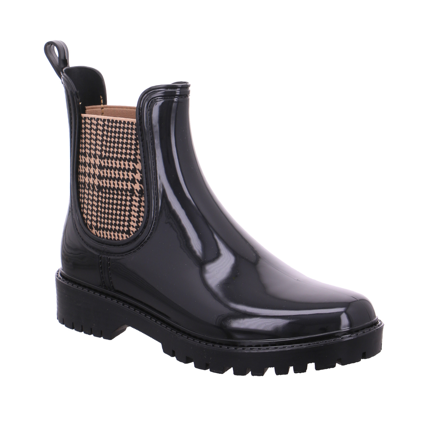 DOCKERS Damen-Gummistiefel Schwarz Synthetik