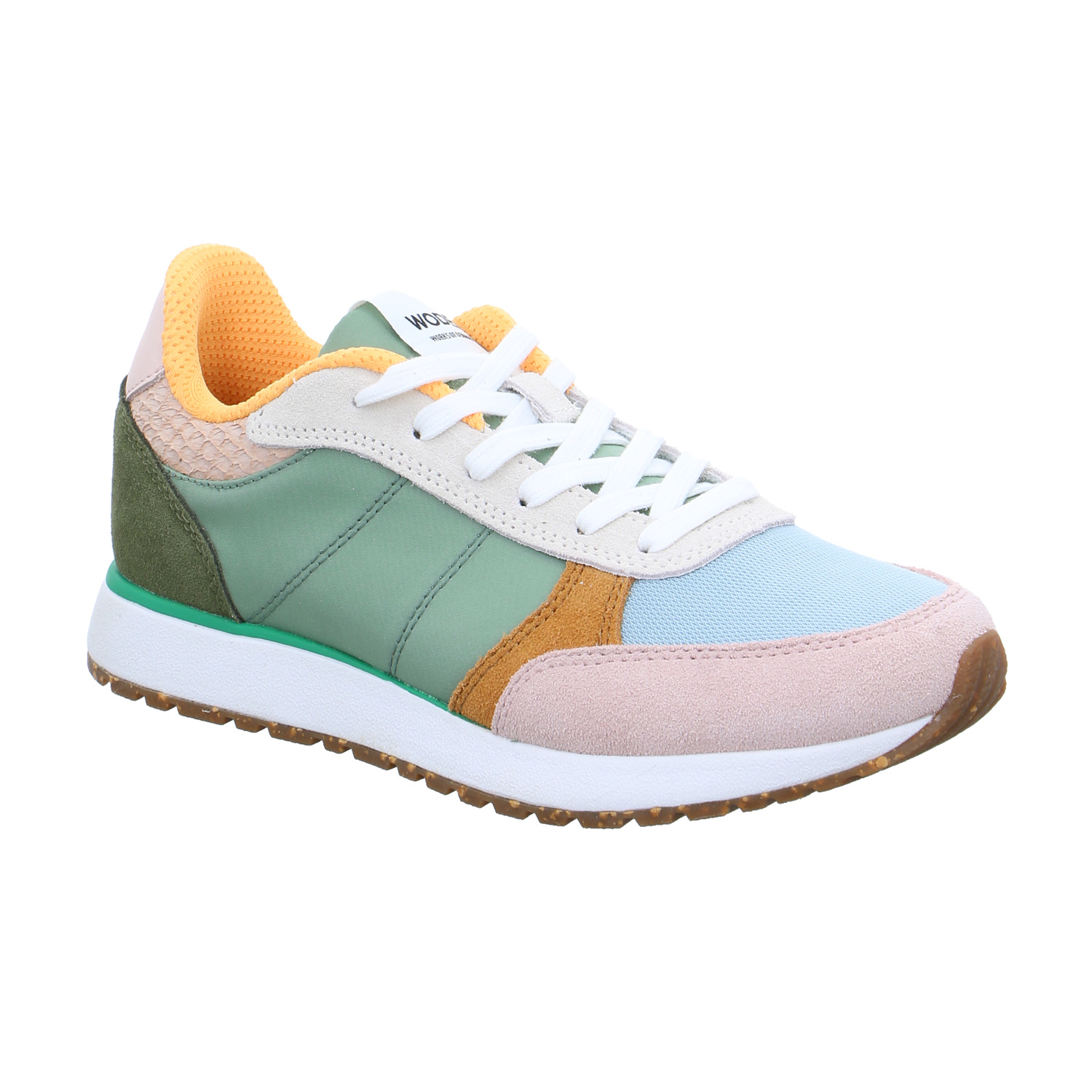 WODEN Sneaker Rosa Leder mit Kork-Wechselfussbett