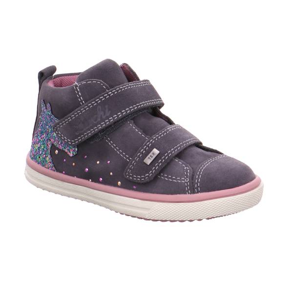 Bild 1 - LURCHI Kleinkinder-Halbschuh Klett Grau Leder Sneaker high